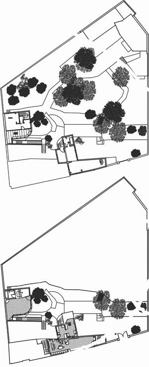 Casa Chascona (1952-1956), planta primera e segunda