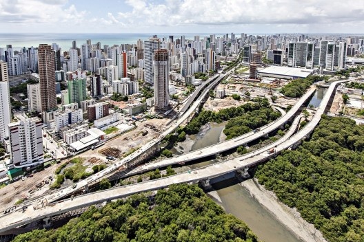 Ponto inicial do Parque dos Manguezais, que corresponde à bifurcação do Rio Jordão e origem do Rio Pina em Recife PE<br />Foto divulgação  [Portal da Copa / Creative Commons]