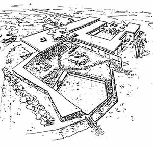 Residência Rodolfo Bonfiglioli, Chácara Flora, São Paulo, 1955 [ROCHA, A. M. Uma produção do espaço em São Paulo: Giancarlo Palanti, 1991, 153p., Disserta]