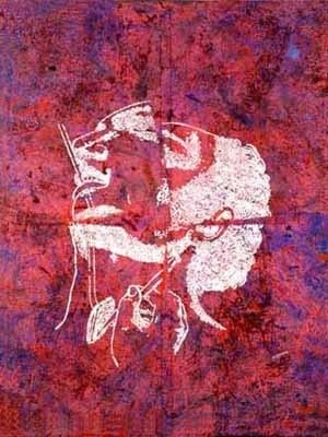 Sem título (série body-builders), 205 x 160 cm. Alex Flemming, 2001