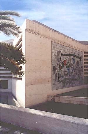 Fundação Pilar e Joan Miró, Palma de Mallorca. Detalhe do bloco de exposições
