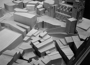 Fig. 19 - Requalificação da Avenida D. Afonso Henriques, Porto, 2000-2001, Álvaro Siza Vieira, pormenor da maquete<br />Foto Francisco Portugal e Gomes 