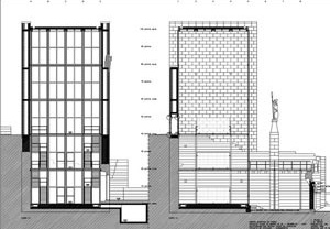Fig. 25 - Casa dos 24, cortes, Projeto de Execução, 1998