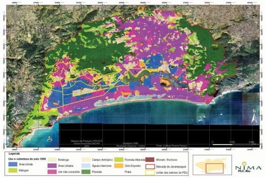 Figura 2. Uso e Cobertura do Solo da Bacia de Jacarepaguá [IPP (1999)]