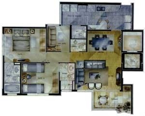Fig.10 – Edifício New York Condominium, São Paulo, s/ identificação do autor, década de 1990, planta tipo [www.romeuchapchap.com.br]