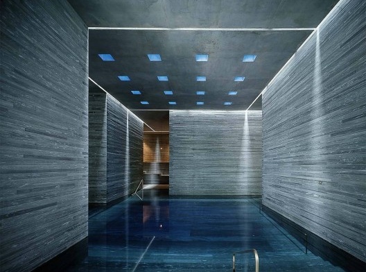 Termas de Vals, Suíça, arquiteto Peter Zumthor<br />Foto divulgação  [Prize Pritzker]
