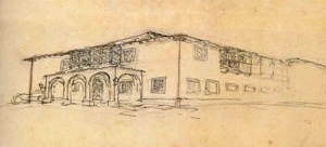 Temporalidade social<br />Croqui de Lúcio Costa para o projeto da casa E. G. Fontes 