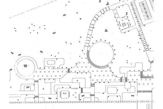 Instituto Central de Ciências da Universidade de Brasília, planta de paisagismo (detalhe), Brasília DF Brasil, 1971. Arquiteto Oscar Niemeyer [Acervo Ceplan UnB]