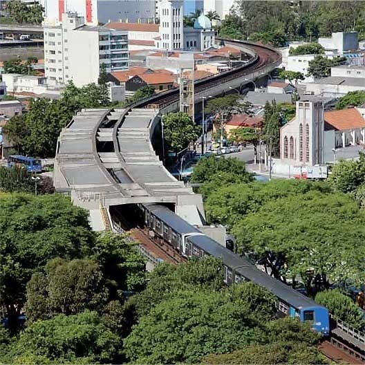 Estação Ponte Pequena de metrô, atual Estação Armênia, linha 1, São Paulo. Marcello Fragelli (coordenador) e equipe de arquitetos<br />Foto Nelson Kon  [FRAGELLI, Marcelo. "Quarenta anos de prancheta"]