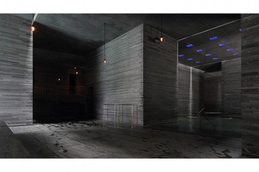Termas de Vals, Vals, Suíça, 1996. Arquiteto Peter Zumthor<br />Foto Kazunori Fujimoto  [Wikimedia Commons]