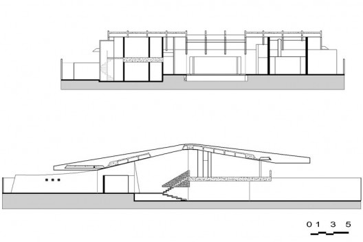 Residência Mário Petrelli, Curitiba, 1964. Arquitetos Luiz Forte Netto, José Maria Gandolfi e Francisco Moreira<br />Redesenho Michelle Schneider 