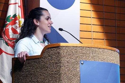 Apresentação de Audrey Migliani, Encontro Núcleo Docomomo-SP 2015<br />Foto André Marques 