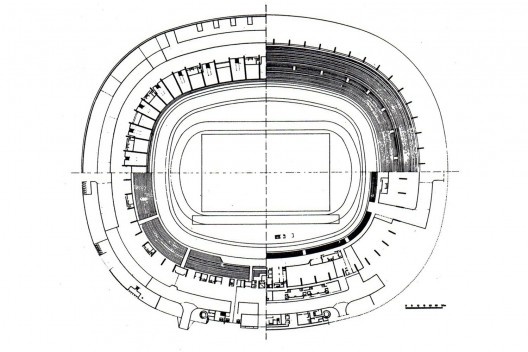 Planta Estádio Castelão (1969) [Castro, 1982]