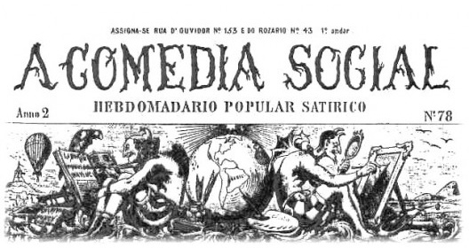 Capa do periódico "A comédia social", publicado no Rio de Janeiro [Ilustração do livro]