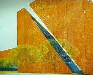 Sede do Grupo Corpo, projeto vencedor. Foto do autor a partir das pranchas originais
