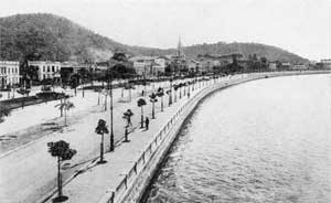 Enseada de Botafogo, início do século XX<br />Foto Augusto Malta 