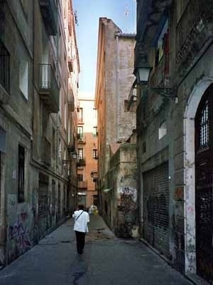 Vista del barrio barcelonés Ciutat Vella<br />Foto do autor (junho 2004) 