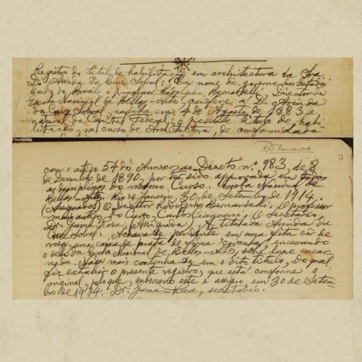 Documento profissional da arquiteta Arinda da Cruz Sobral<br />Imagem divulgação  [Website FNA]