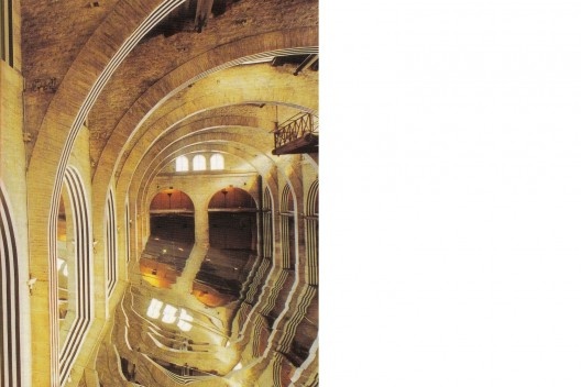 Daniel Buren, Dominant-Dominé, Coin pour un espace. 1991. Musée d’Art Contemporain, Bordeaux (detalhe). [HUCHET, S. Intenções Espaciais. P. 230.]