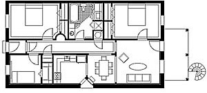 Triplex da Rua Bagg: planta original [David Morin]