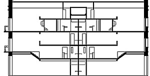 Sobrados da Rua Vigário Tenório: corte transversal [Locus Arquitetura]