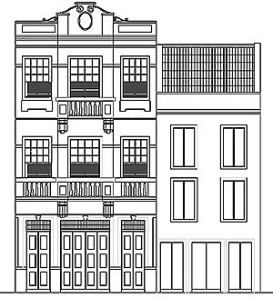 Sobrados da Rua Vigário Tenório: fachada [Locus Arquitetura]