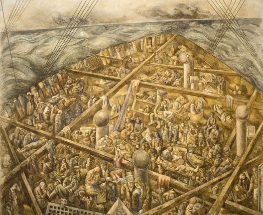 Lasar Segall, Navio de emigrantes, 1939-1941<br />Imagem divulgação  [Acervo do Museu Lasar Segall – Ibram/MinC]
