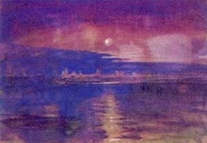 "Moon light in the lagoon", Ruskin. [Ruskin´s Library, University of Lancaster, 2004]