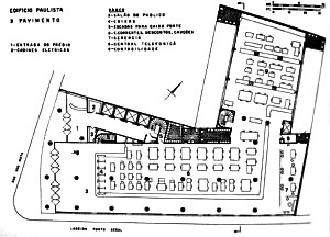 Banco Paulista do Comércio, 1947/50: planta terceiro pavimento