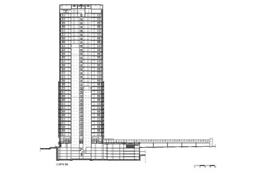 Edifício Eldorado Business Tower, corte BB<br />Aflalo & Gasperini Arquitetos 
