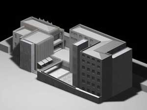 Centro Universitário Maria Antonia e Instituto de Arte Contemporânea, Una Arquitetos, foto da maquete, projeto final