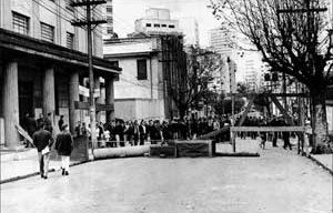 Faculdade de Filosofia, Ciências e Letras da USP na Rua Maria Antônia, conflito de 1968