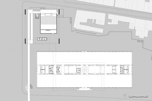 Museu dos Coches, planta do segundo pavimento, Lisboa, 2008-2015. Arquitetos Paulo Mendes da Rocha e escritórios MMBB Arquitetos e Bak Gordon Arquitectos<br />Imagem divulgação 