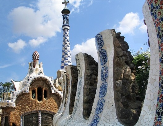 Parque Güell, Barcelona, arquiteto Antoni Gaudí<br />Foto Abilio Guerra 