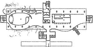 Figure 1 – Plan Rez-de-chaussée, Nouvelle Annexe, Hôpital Gastroclínicas, São Paulo, Brésil [Revista Projeto, 176, 1994, p57]