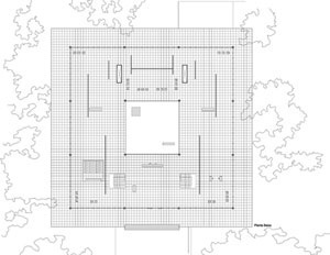 Museu Georg Schäefer, Mies Van der Rohe (1960-61, Schweinfurt). Desenho realizado por Jéssica Millán, Moises Pernía [Història en Obres. portal d'història de l'arquitectura moderna, n. 01/2007]