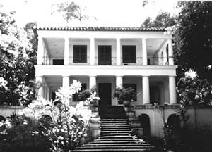 Villa de Grandjean de Montigny na Gávea (c.1830), com as varandas periféricas [autor]