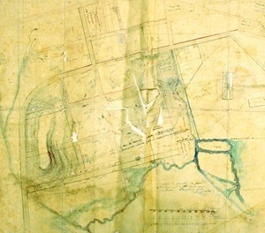 Arruamento de terrenos na região da rua da Glória: “Copia da Planta da parte de terreno que a Sta Casa quer arrendar” levantada por Carlos Rath, 1856. Localização: AHNWL - Terras Particulares, 163 – XD 37