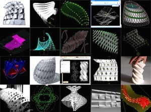 Figura 13 – Vários exemplos do projeto SmartGeometry no ACADIA