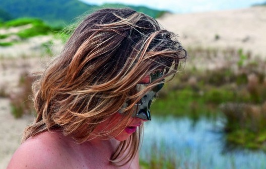 Retrato de Fê. Açores, Florianópolis, 2012<br />Foto Boris Kossoy 