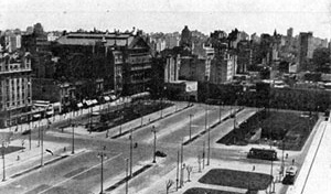 Abertura da Avenida Norte Sul com o espaço já demolido e transformado em 1939