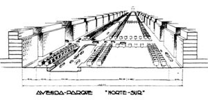 Avenida Parque Norte-Sul na visão de Jorge Kálnay e Los Amigos de la Ciudad, 1935