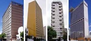 Edifício Panorama (1966), Curitiba, Luiz Forte Netto, José Maria Gandolfi e Vicente de Castro; 2.  Edifício Mikare Tha (1972), Curitiba, Luiz Forte Netto, José Maria Gandolfi, Vicente de Castro, Orlando Busarello e Dilva Busarello; 3. Edifício Springfield