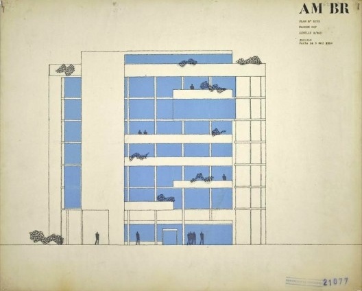 Embaixada da França, Chancelaria, elevação, Brasília, 1962-1964, arquiteto Le Corbusier<br />Imagem divulgação  [Fondation Le Corbusier]