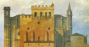 Figura 2: Carcassone, Igreja de Saint Nazaire antes da restauração/ reconstrução, desenhos de Viollet –le-Duc [www.carcassonne.culture.fr/ . Acesso em 19 de julho de 2004]