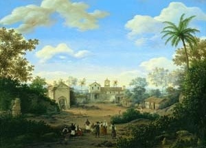 Igreja de São Cosme e São Damião e o Monastério Franciscano em Iguaraçú, Franz Post<br />Acervo Museu Thyssen-Bornemisza 
