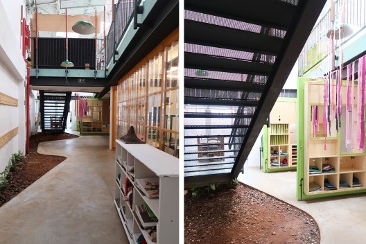 Wish School, São Paulo SP Brasil, 2016. Arquitetos Alexandre Gervásio, Erico Botteselli, Lucas Thomé e Pedro de Bona / Grupo Garoa Arquitetos Associados<br />Foto das autoras 