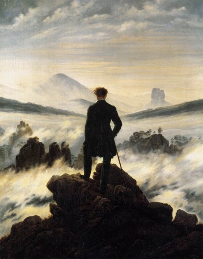 O peregrino sobre o mar de brumas. Casper David Friedrich, 1818