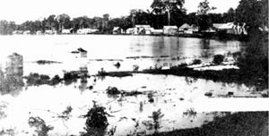 Alagação na Villa Rio Branco, seringal Empreza, 1908 [COSTA, 2002, p.77]