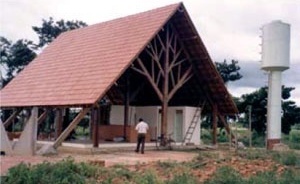Construção destinada ao aeroporto de Xapuri, linguagem orgânica, 1999 [COSTA, 2002, p.150]